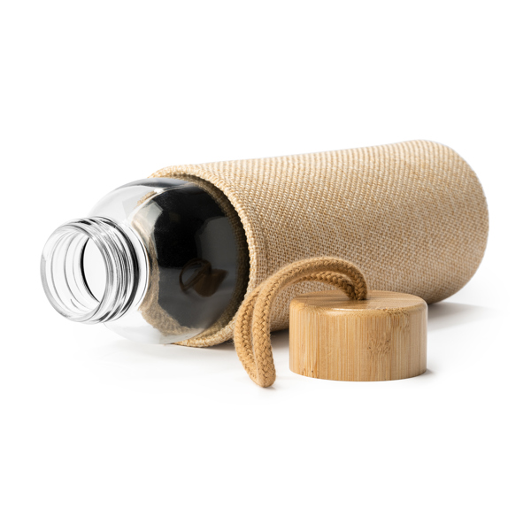 Glazen Drinkfles 500ml Bamboe - 2