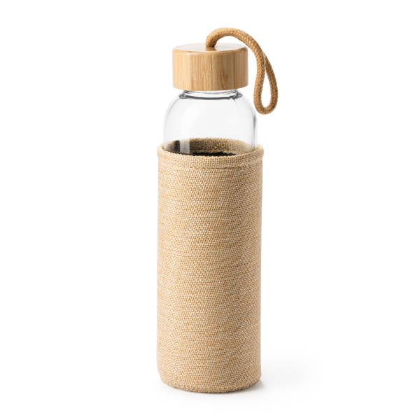 Glazen Drinkfles 500ml Bamboe - 1