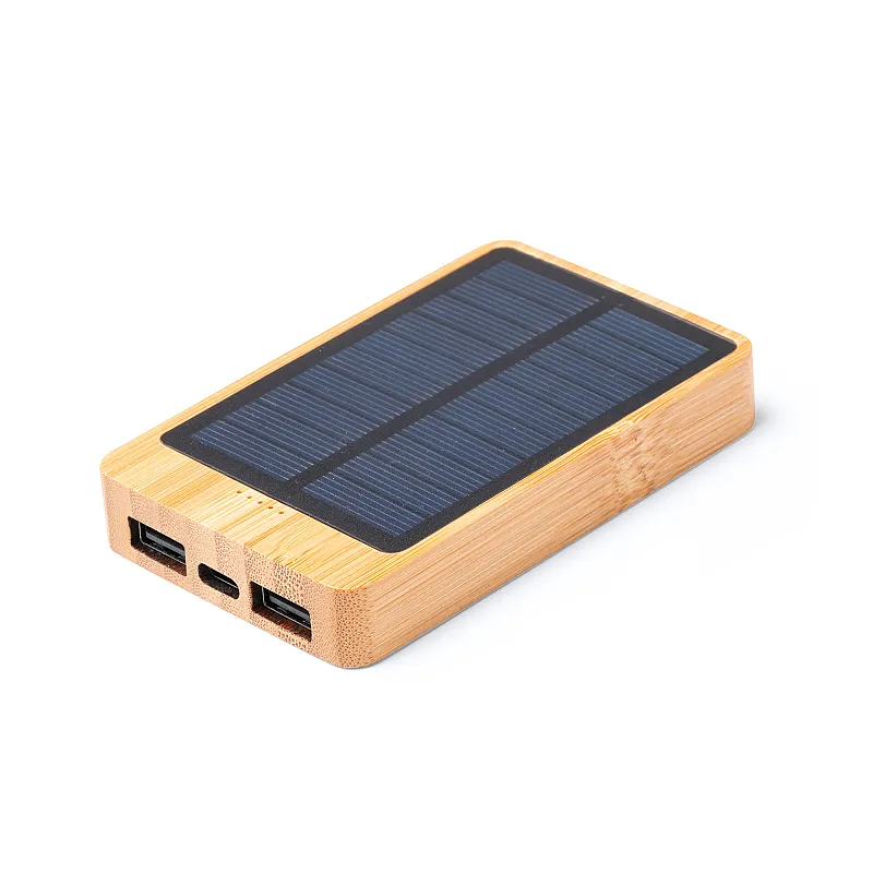 Solar Powerbank van Bamboe