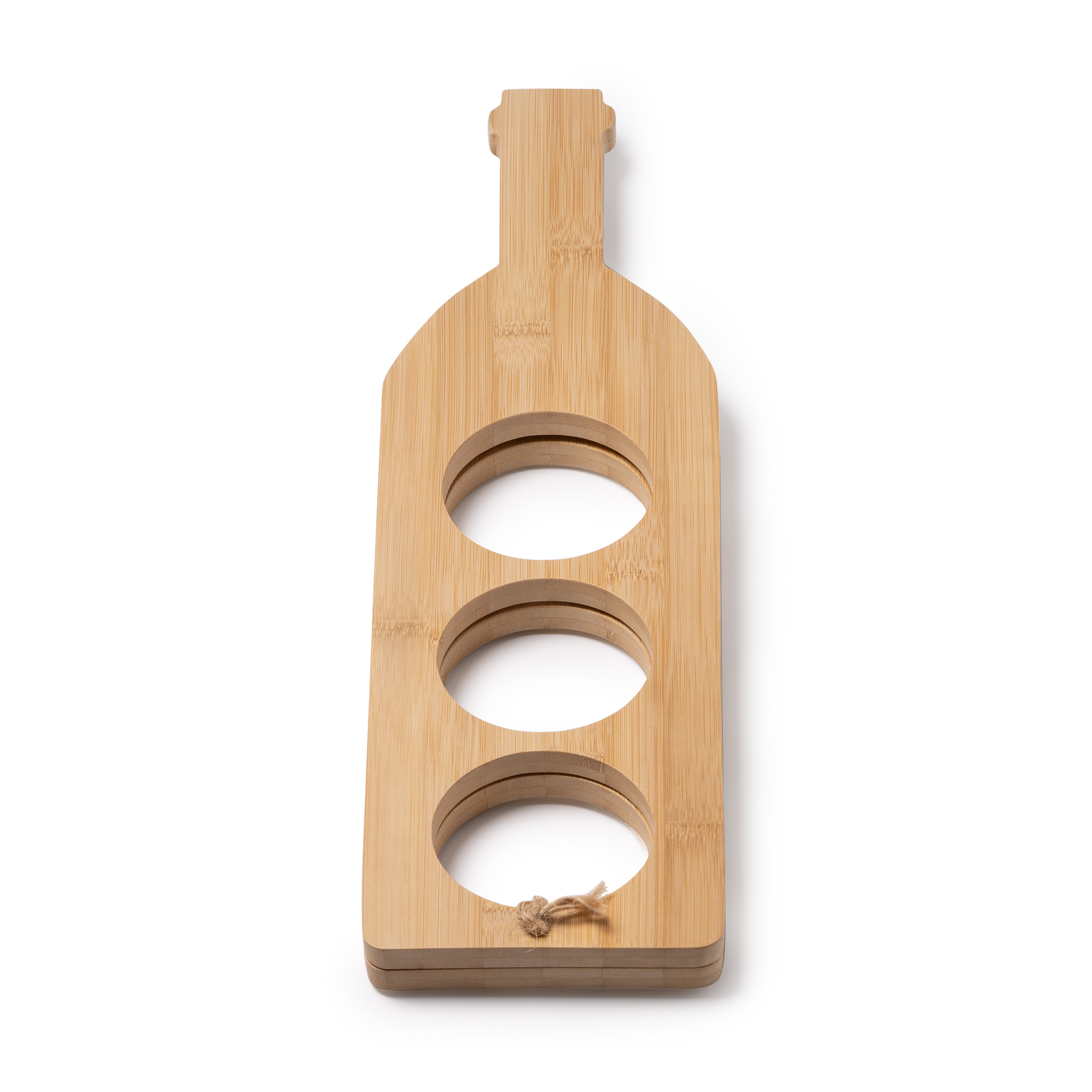 Houten Wijnrek voor 3 Flessen - 3