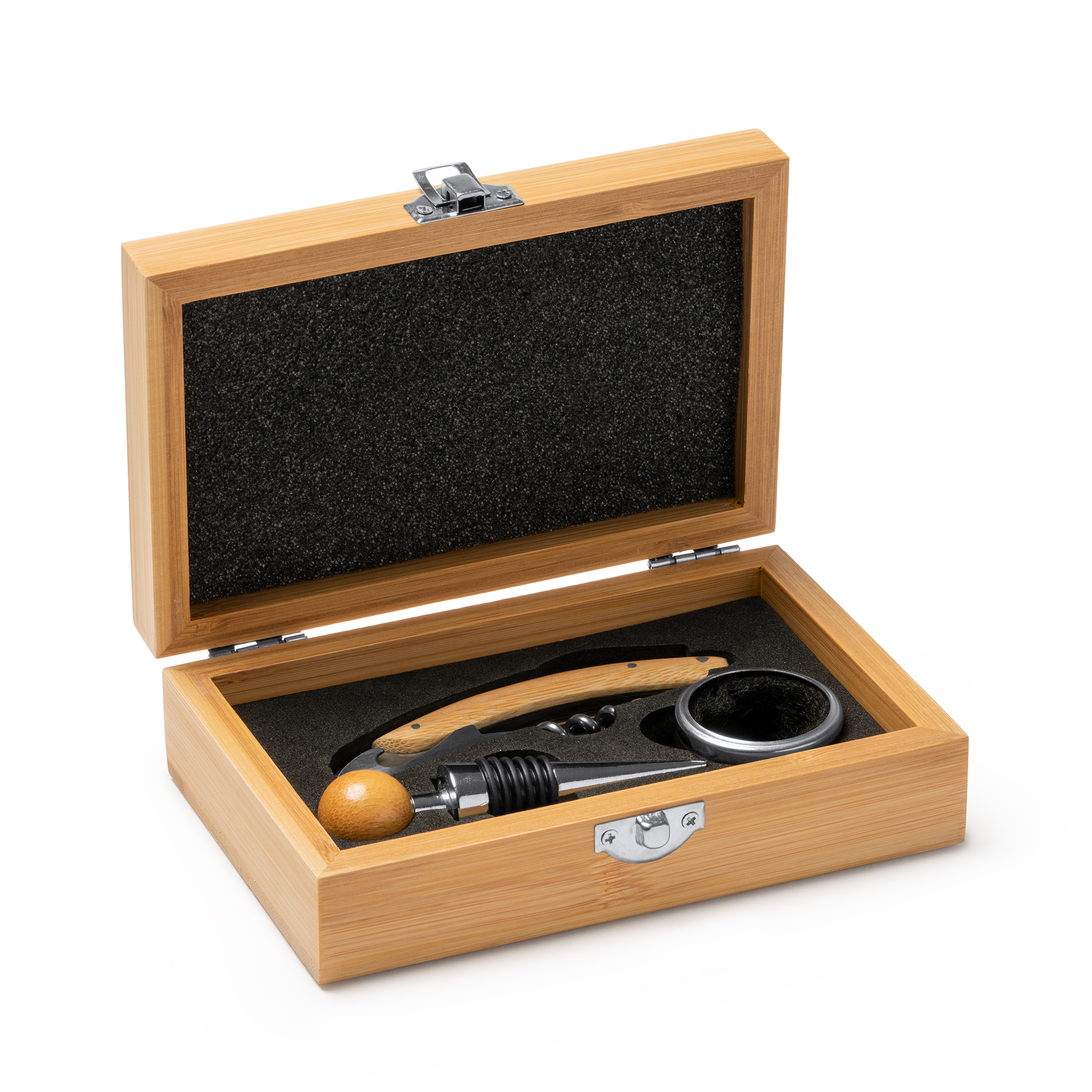 Wijnset RVS en Bamboe - 2