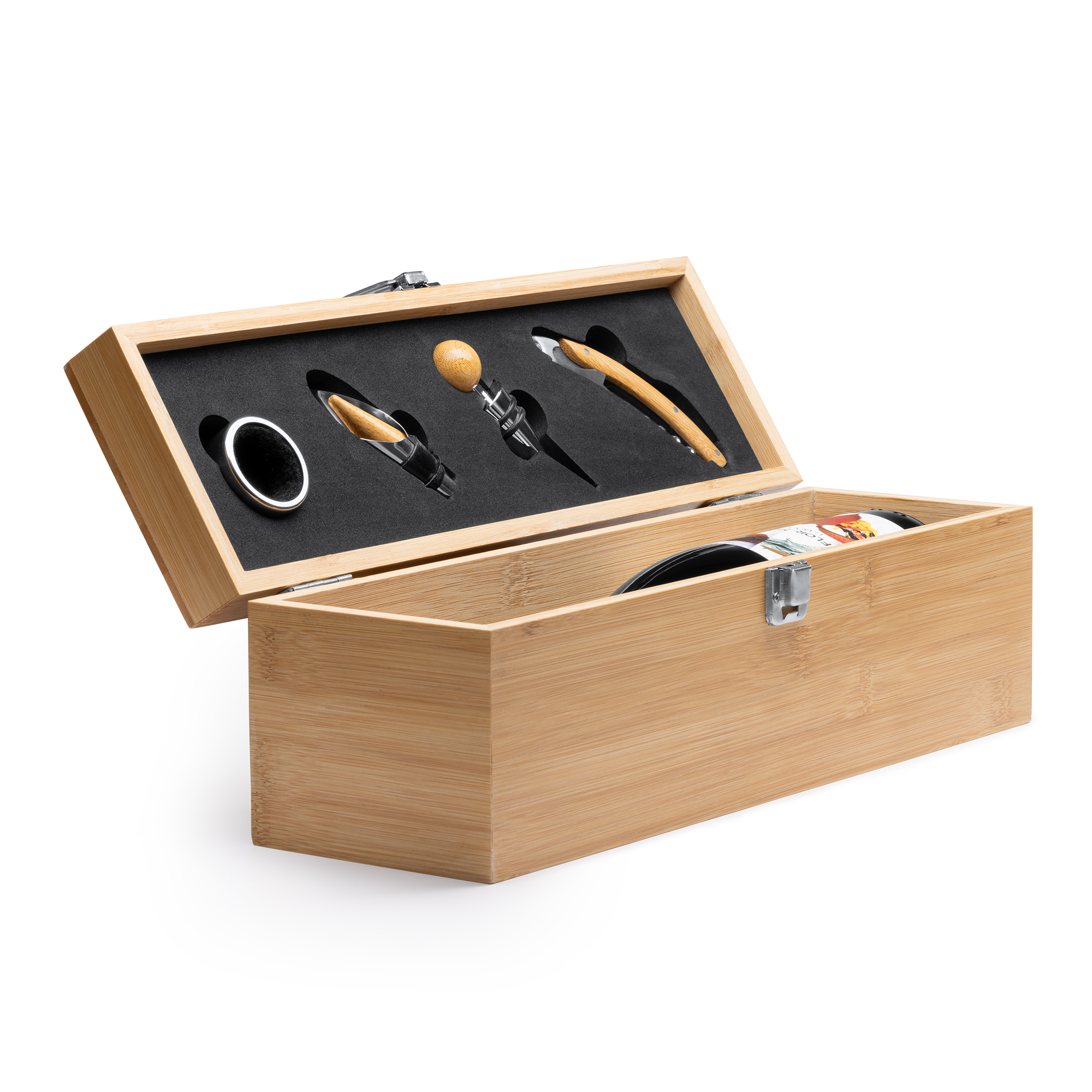 Houten Wijnkist met Luxe Wijnset - 6