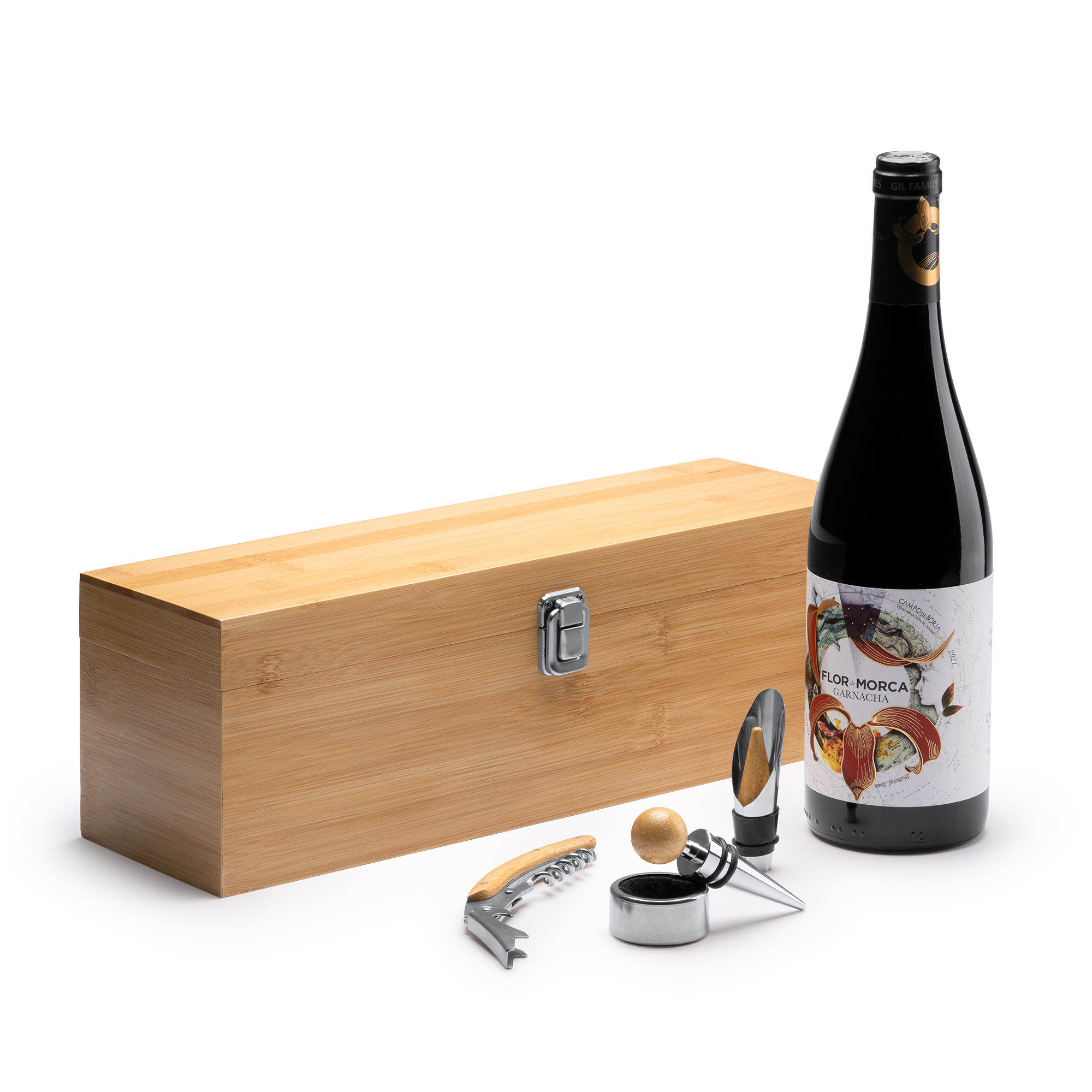 Houten Wijnkist met Luxe Wijnset - 7