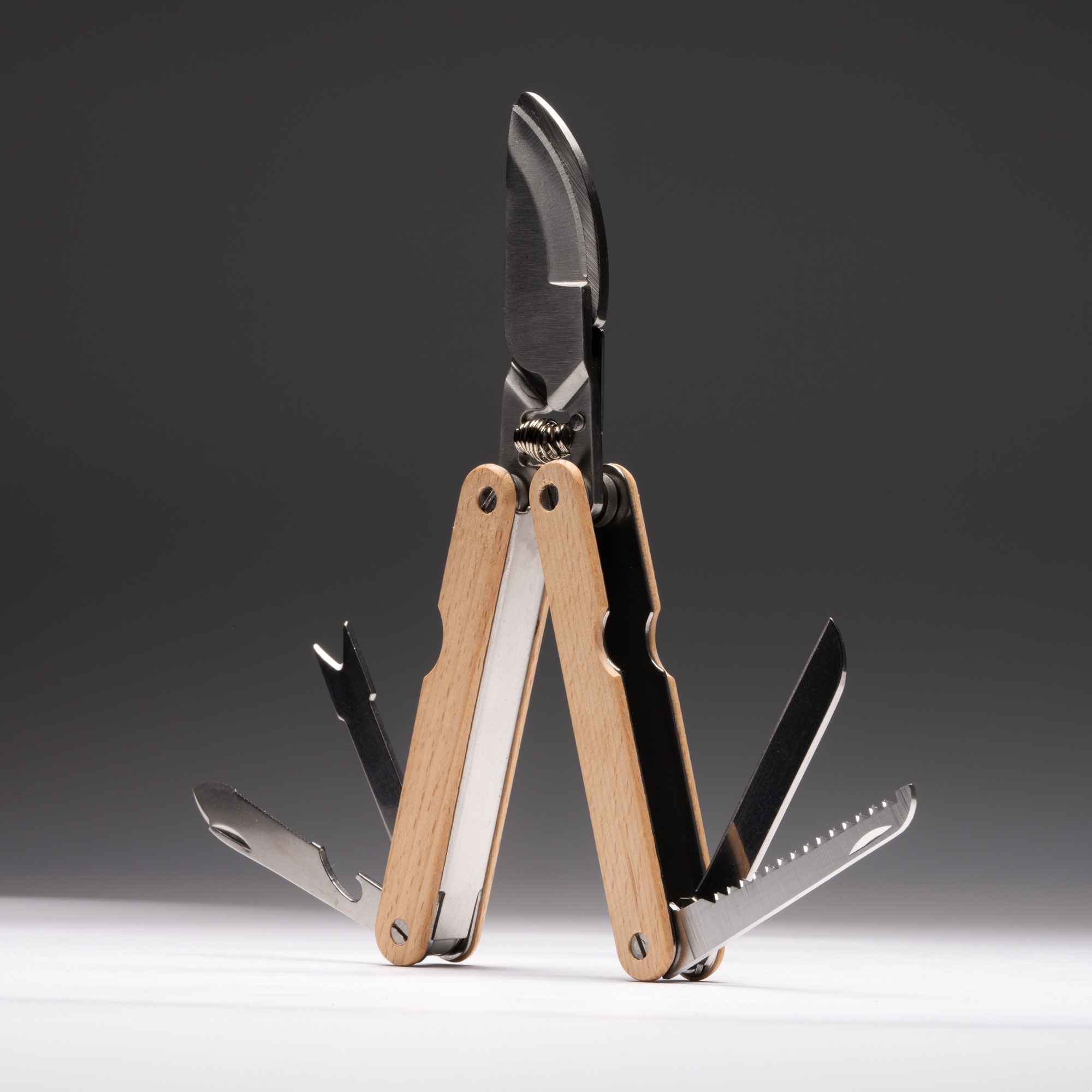 RVS Multitool met Bamboe Handvat - 5