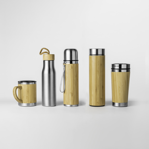 RVS Thermos 420ml Bamboe - 2