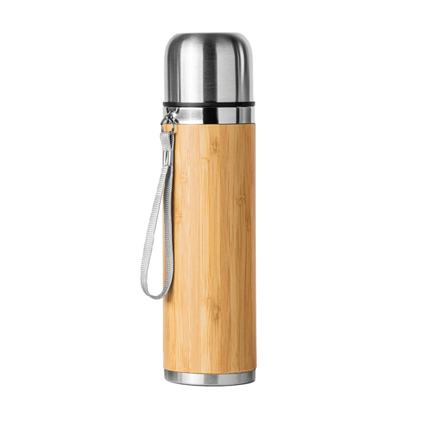 RVS Thermos 420ml Bamboe - 3