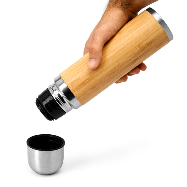 RVS Thermos 420ml Bamboe - 11