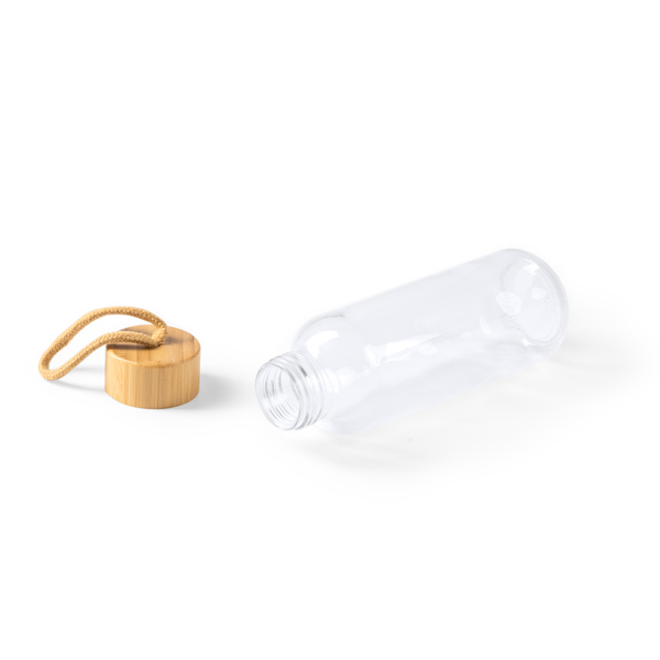 Glazen Drinkfles 450ml Bamboe - 3