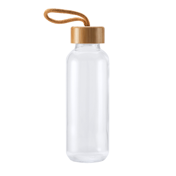 Glazen Drinkfles 450ml Bamboe - 6